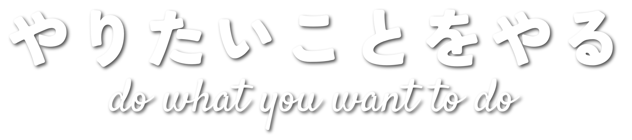 やりたいことをやる